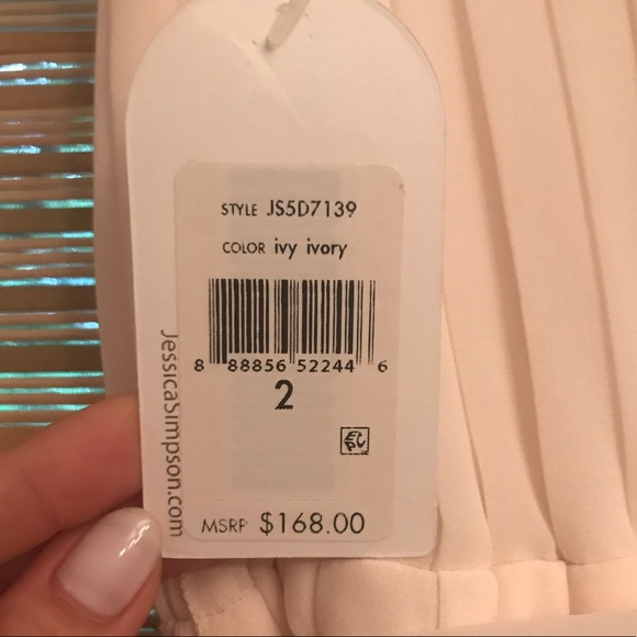 Jessica Simpson Maxi Dress NWT Blush/Ivory - Picture 3 of 3